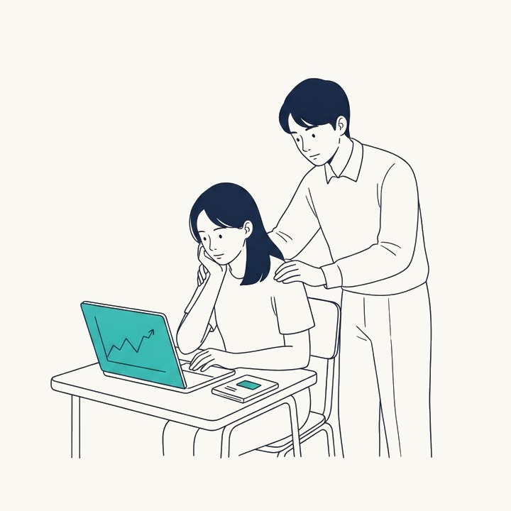 Project execution with mentor illustration