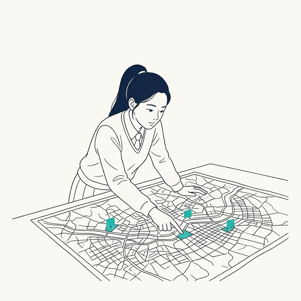 Urban heat wave research illustration